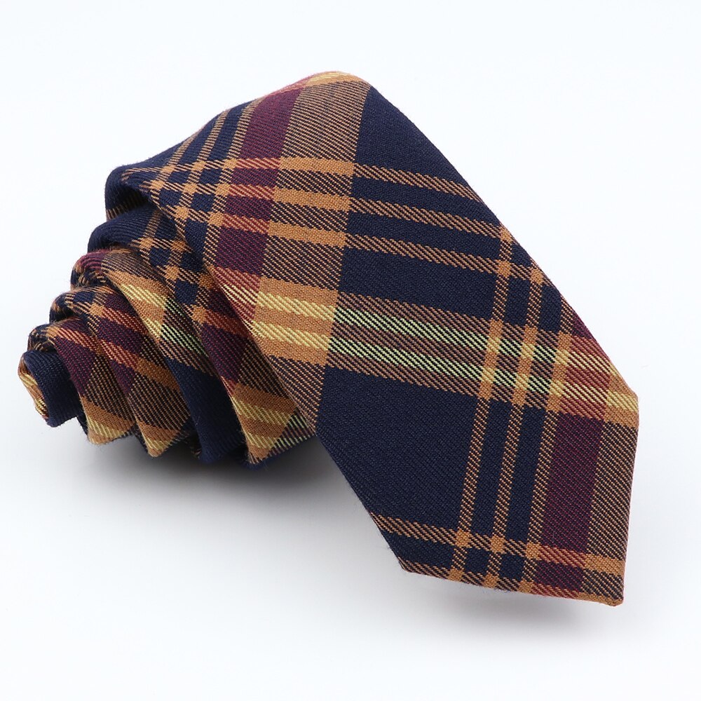 Plaid Tie For Men Women Soft Skinny Cotton TR Fabric Necktie For Wedding Bussiness Casual Man's Neckties Suits Flower Cravat: 45