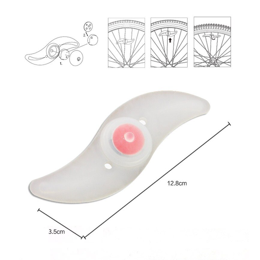 1pc pil form led cykel hjul eger lys vandtæt cykel led hjul cykling cykel tilbehør lampe