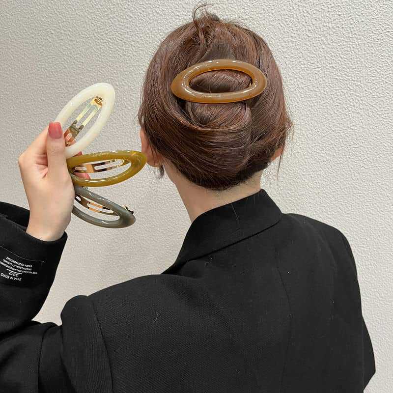 Pinzas en forma de garra para el pelo grandes coreanas para mujer, soporte de cola de caballo de gelatina de Metal, pasadores de horquilla, accesorios para el cabello para chicas a la