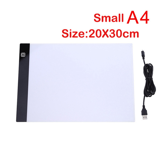 Tapis lumineux pour peinture diamant A5 A3 A4, avec LED, planche lumineuse, accessoires, Kits d&#39;outils, dessin, tablette graphique, croquis: a4 20x30cm