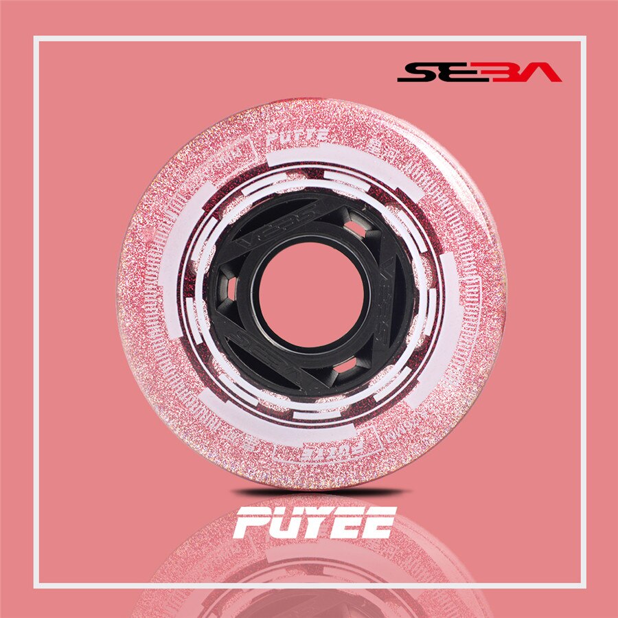 Originale seba puyee star 8 stk inline skate hjul 82a hårdhed slalom rulleskøjte dæk til freestyle patiner 72 76 80mm
