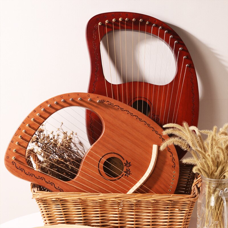 10-string Harp Mahogany Solid Portable Small Harp Steel Strings Wood String Musical Instrument Harp Musical KLB39