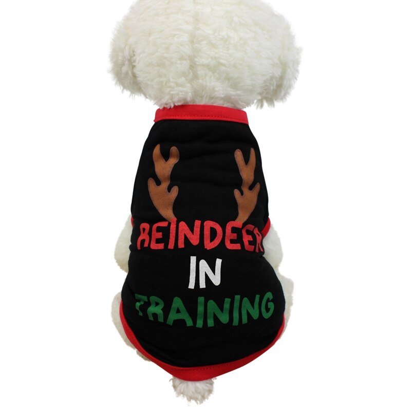 Świąteczne ubranka dla psów chihuahua zimowe placki boże narodzenie kostium ubrania dla zwierząt ciepłe zwierzę domowe ubranie dla kota ubrania dla psów płaszcze: czarny / Xl