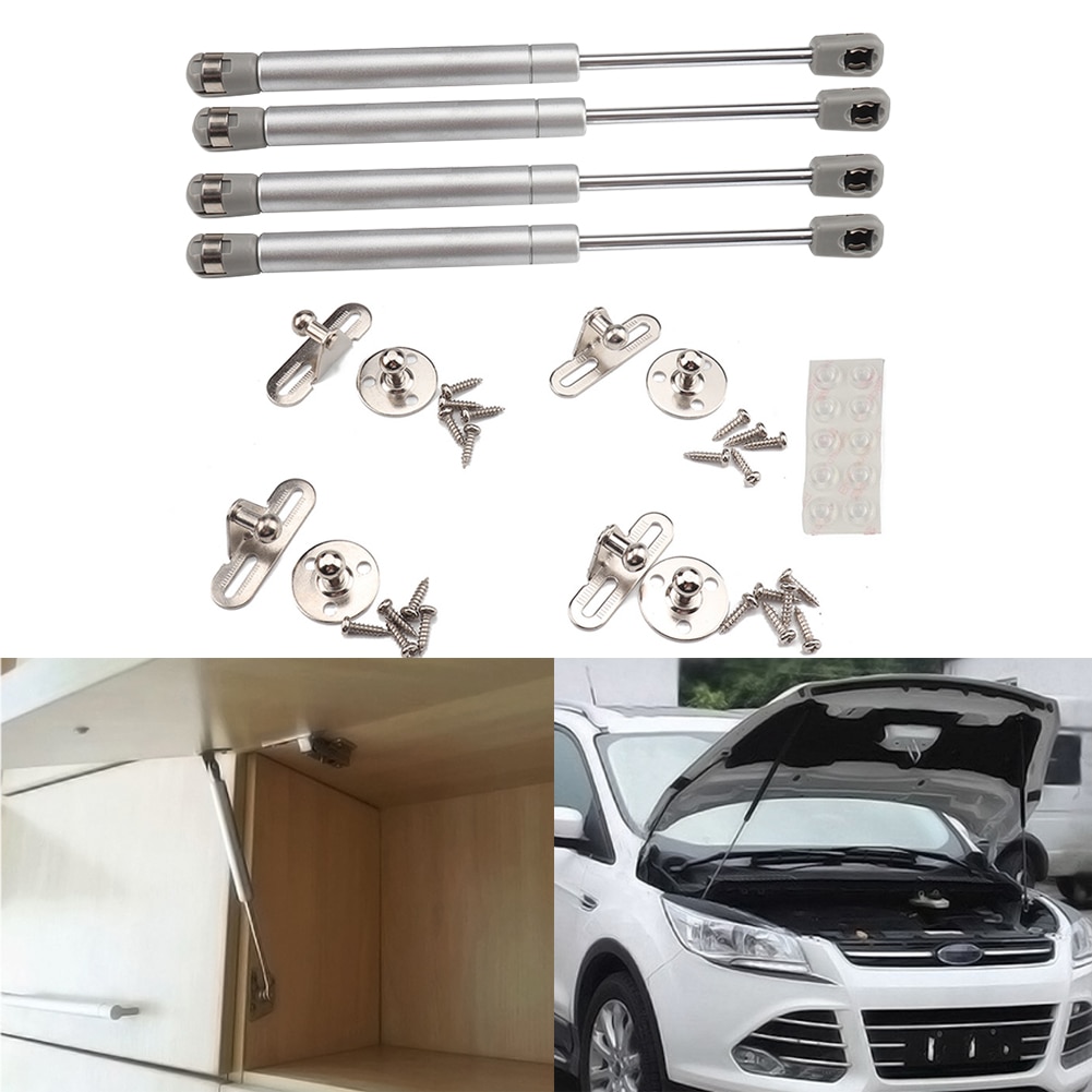 4 stk 100n 22.5lb soft close rv dele gasfjeder lift støtte stang møbel stiver stang universal hængsel stål beslag front kaleche