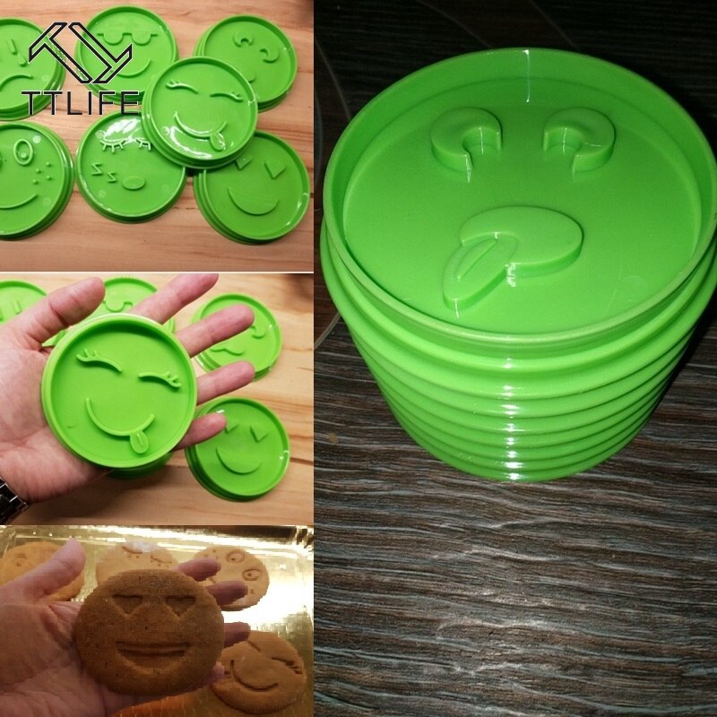 TTLIFE 7 Teile/satz Smiley Keks Schimmel DIY Lächelndes Gesicht Fondant Cookie Cutter einstellen Kuchen Dekorieren Werkzeuge Präge Keks Formen