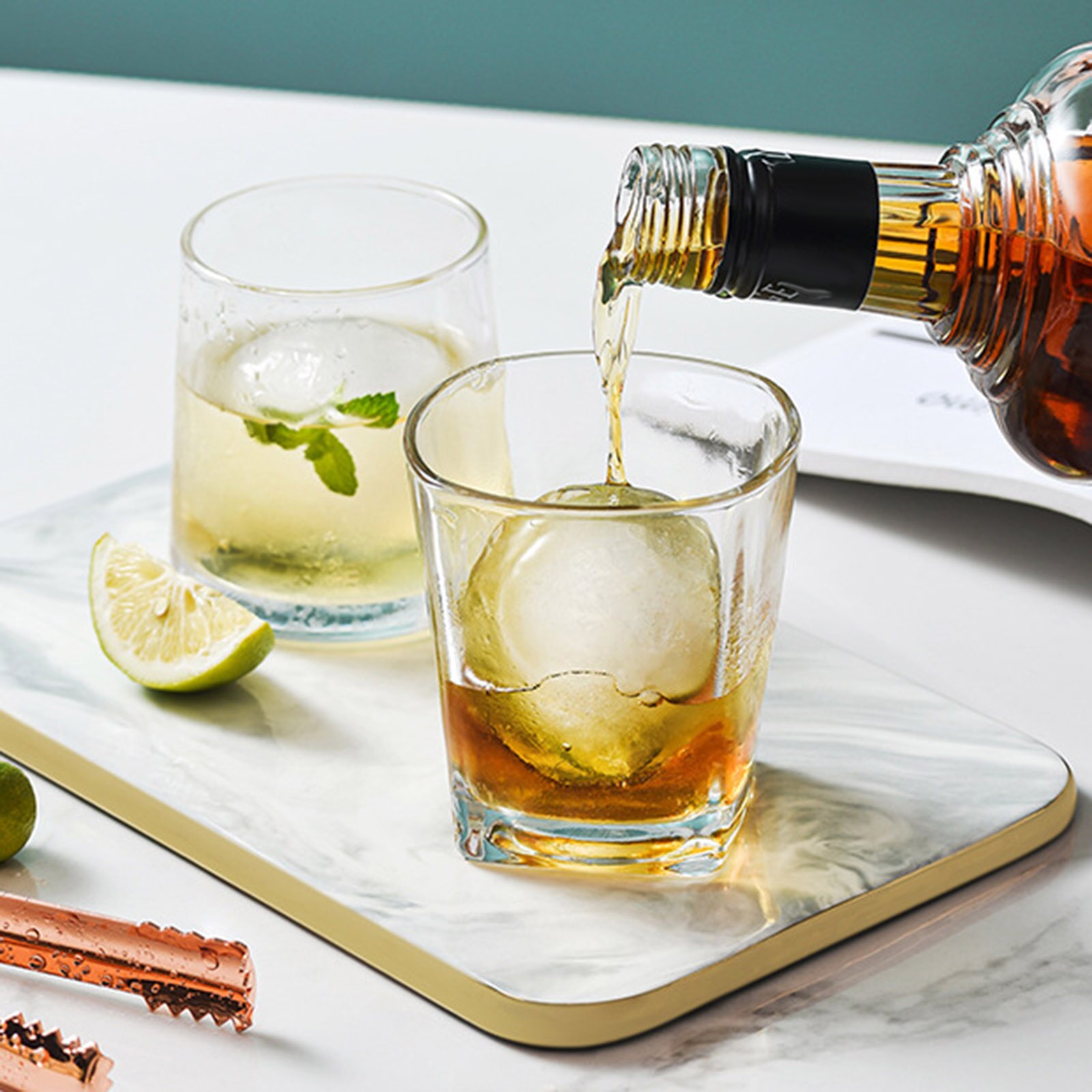 Mold Ice Ball Portable Silicone Spherical Mold Ice Ball Diy Durable For Home Bar Party Wine Cocktail Ice Cubes Kitchen Gadget