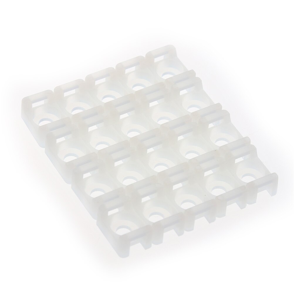 100Pcs IMC Black and white 4.6mm Width Cable Tie Base Saddle Type Mount Wire Holder