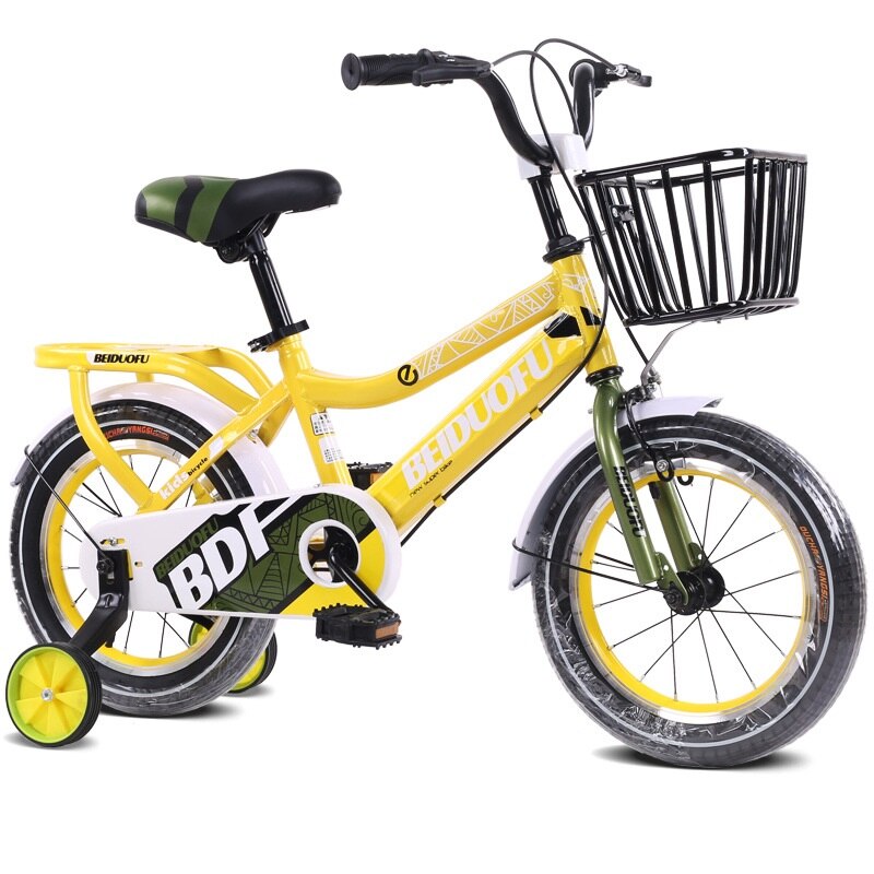 Lazychild 12/14/16/18 Inch Kinderen Fiets Kindje Fiets Fiets Voor Jongen Meisje Kinderen Fiets Kinderen &#39;S Chrimas: yellow 16inch