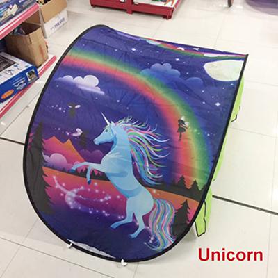 Children Fantasy Dream Tents Dinosaur Island Space Foldable Bed Tents Camping Hiking Christmas with led lights: Green