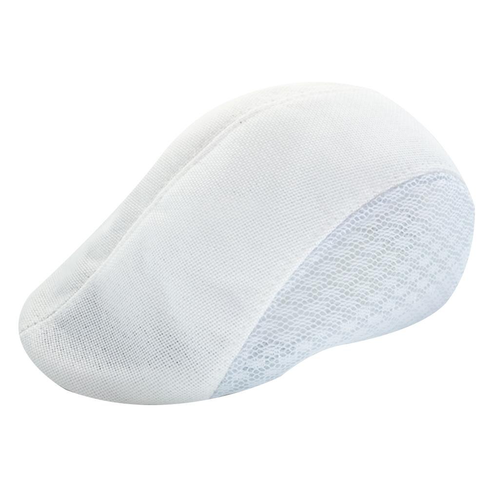 Boina plana de lino transpirable para hombre y mujer, gorro plano de estilo Otoño, cómodo, con visera, para Golf: C