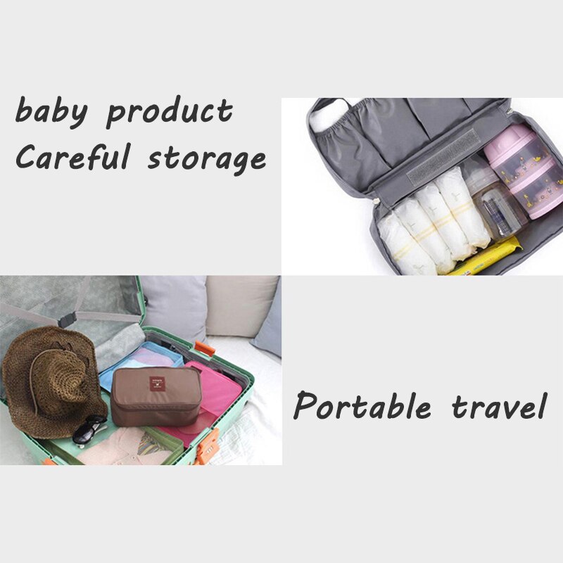 Baby Diaper Bag 5 Pcs Suits for Mom Baby Bottle Holder Mother Mummy Stroller Maternity Nappy Bags Sets Multifunction