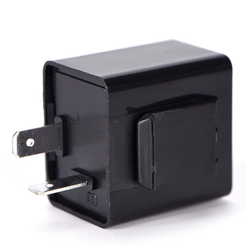 2 Pin Led Flasher Relais 12V Auto Motorfiets Universele Elektronische Verstelbare Freauency Led Richtingaanwijzer Blinker Flasher Relais