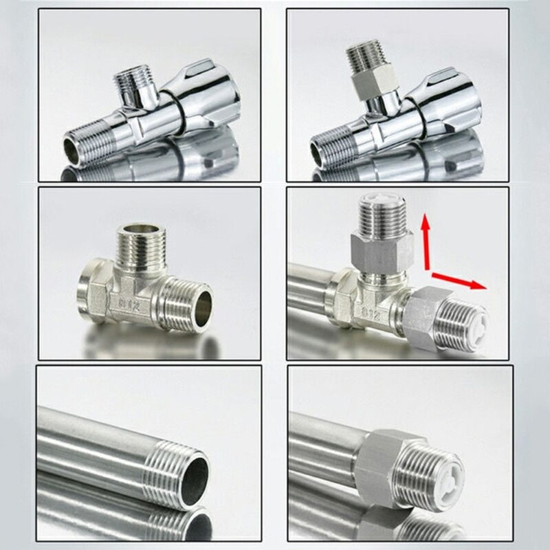 4-Points Threaded Check Valve Multi-purpose One Way Non-return Check Valve