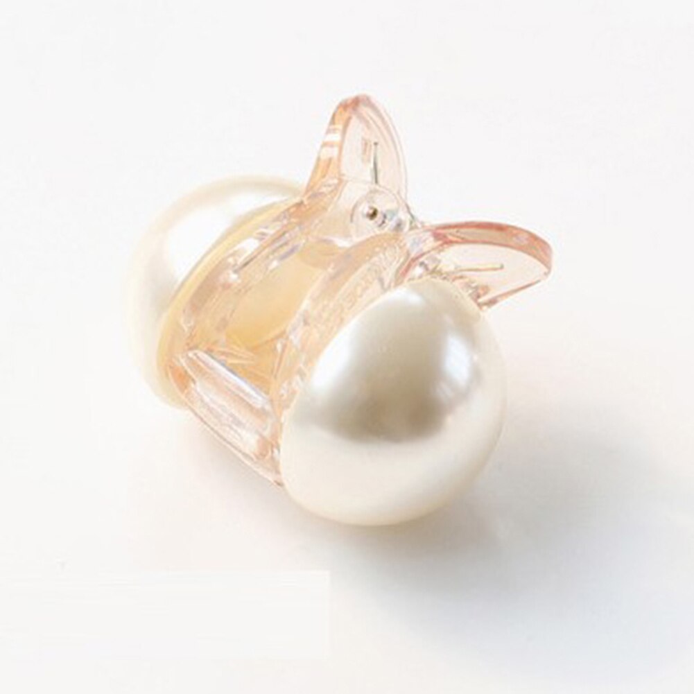 1Pc Vrouwen Crystal Imitatie Parel Hairgrip Haar Clip Klauw Elegante Haarspelden Krab Styling Tool Hoofddeksels Haar Accessorie: Champagne