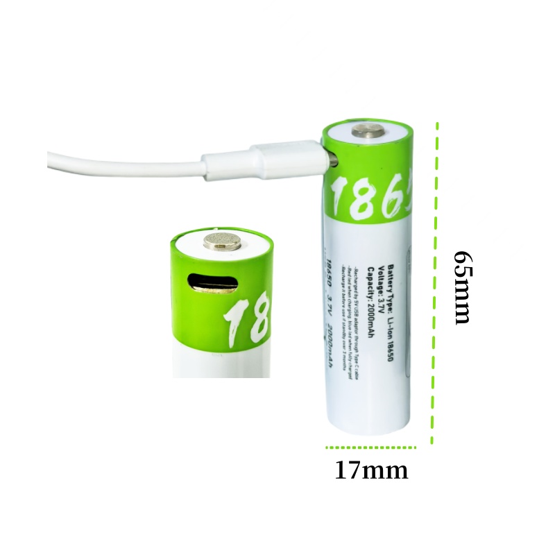 marca nuovo originale 3.7V 18650 batteria 2000Mah USB genere-C ricaricabile batteria 18650 litio batteria, adatto per forte luce torcia elettrica/elettrico giocattoli/ computer portatile batteria, ricaricabile 2000 volte + lungo batteria vita