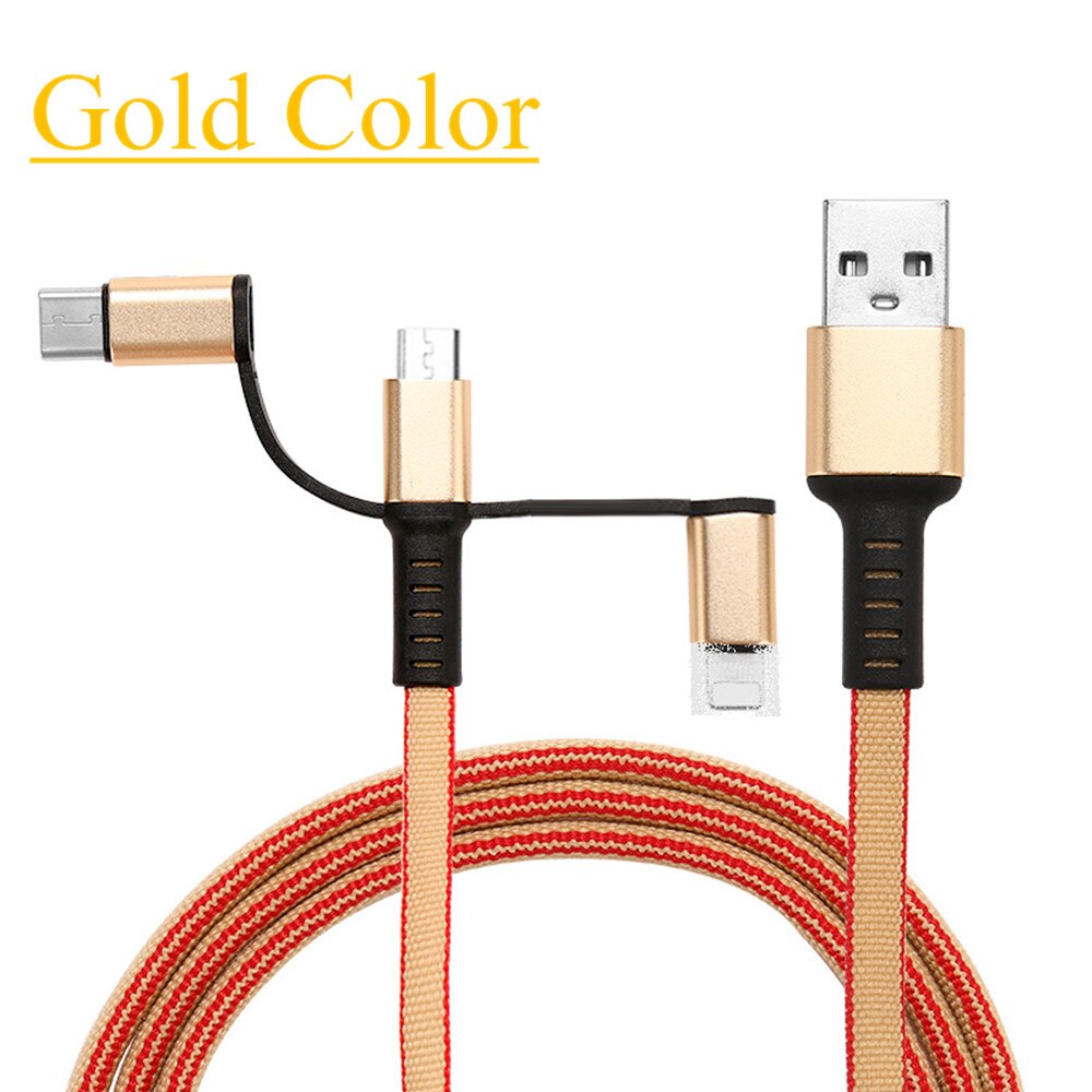 Micro USB Kabel 2,4 EINE Schnelle Lade Micro USB Kabel Für iOS Android Handy Ladegerät Kabel Schnell Ladegerät USB Draht Kabel: Gold Color