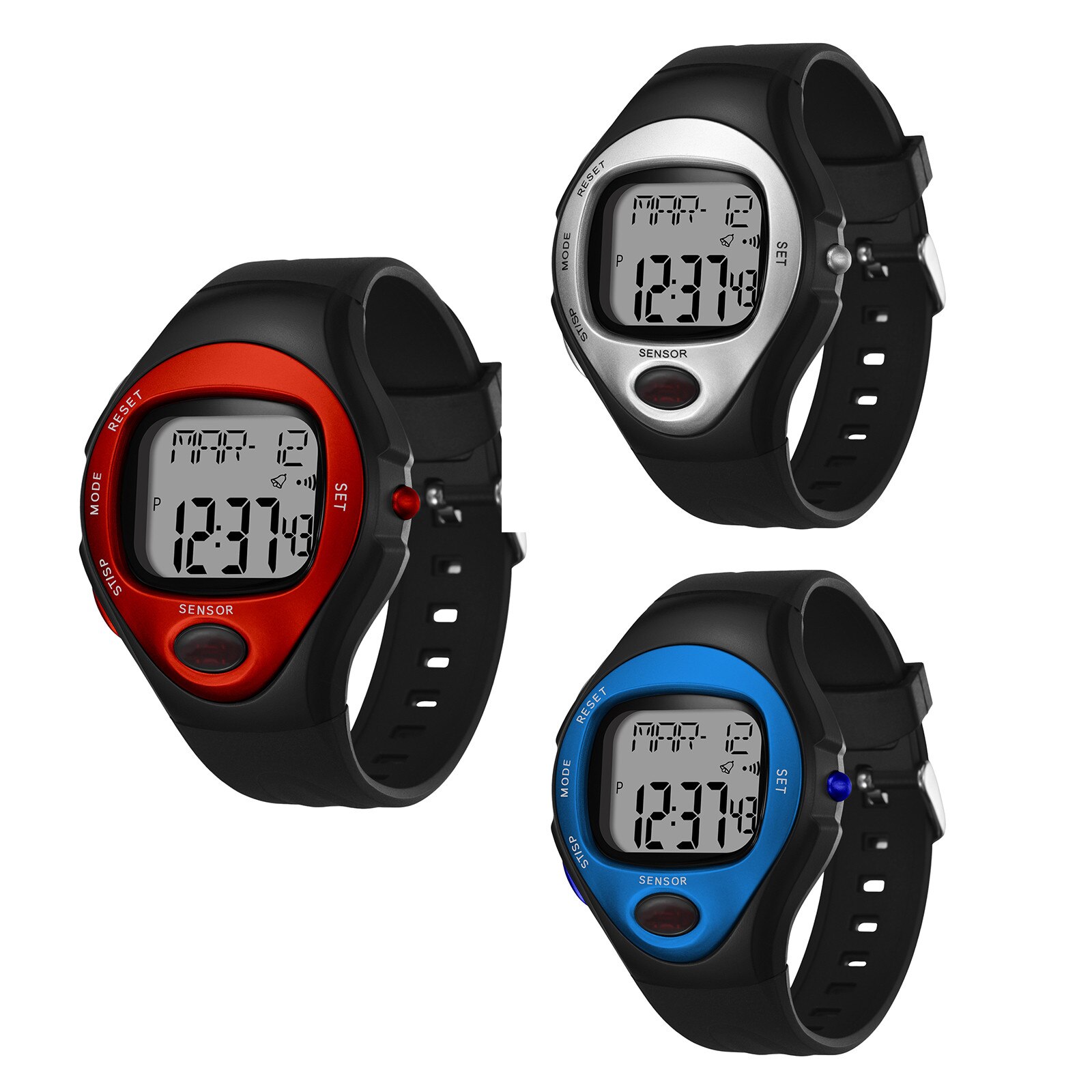 1PC Man Heart Rate Monitoring Multifunctional Sports Electronic Watch часы мужские наручные zegarki meskie zegarek meski