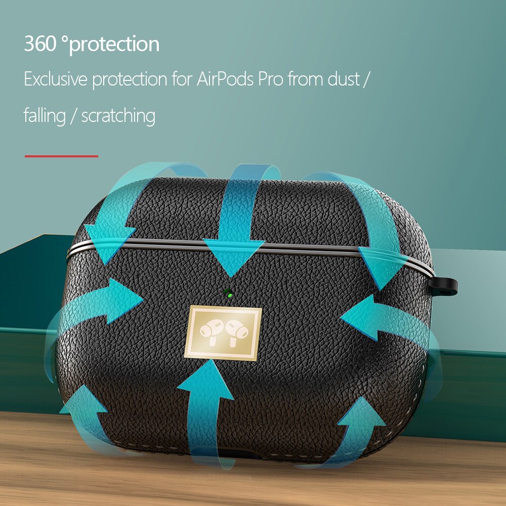 Premium lædertaske til apple airpods pro bluetooth trådløst høretelefoncover til airpods 1 2 funda cover ladeboksetui