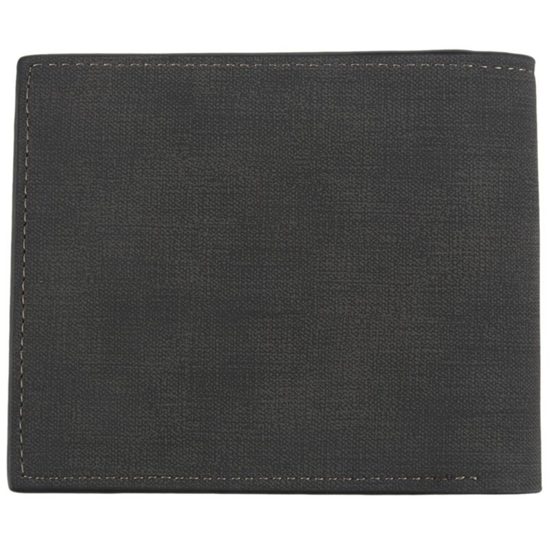 Deabolar merk 2 stuks portemonnee portemonnees slanke heren retro portemonnees heren dunne portemonnees, zwart & grijs