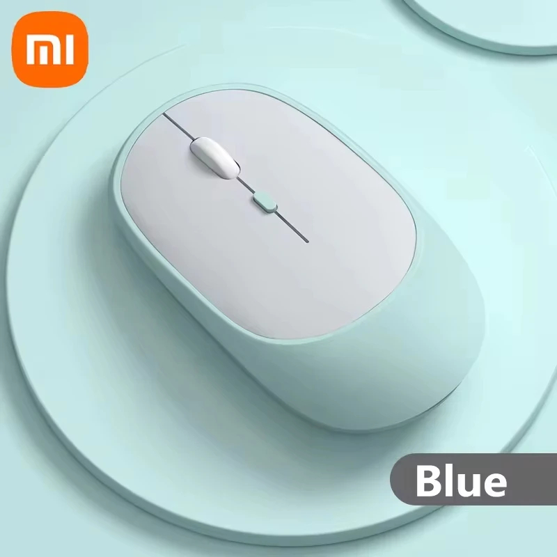 Xiaomi mouse sem fio bluetooth 2.4g, mouse silencioso ajustável dpi design ergonômico usb recarregável para jogos e escritório: Preto
