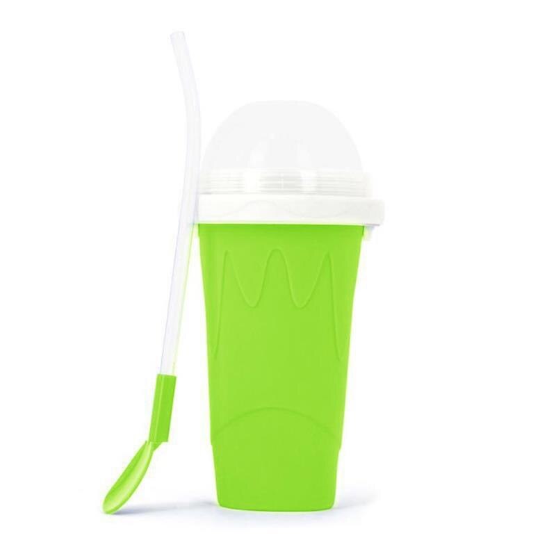 Slushie Maker Cup DIY Homemade Frozen Drink Cup Summer Shake Smoothie Cup Milkshake Juice Ice Cream Drink Cooling Cup: green