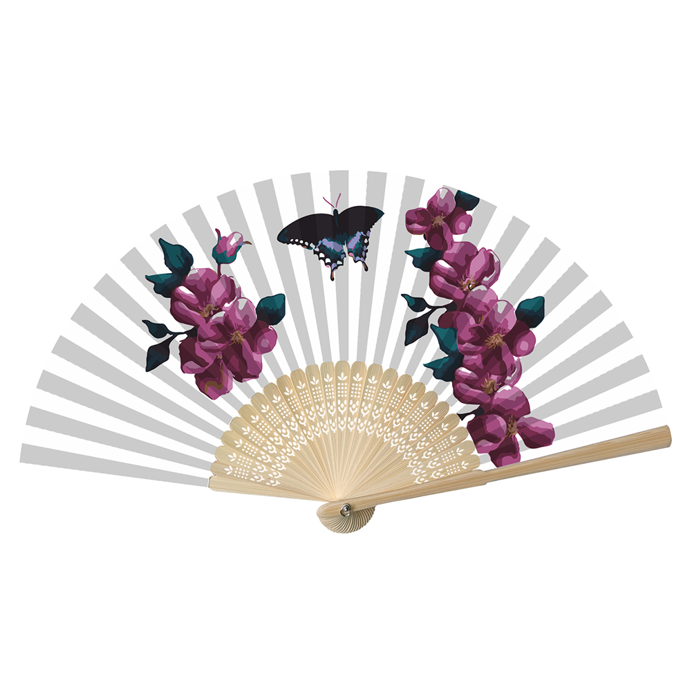 Handmade Oil Painting Ginkgo Leaf Folding Fan By Numbers DIY Painted Craft Home Decoration Digital Oil Painting Fan: H