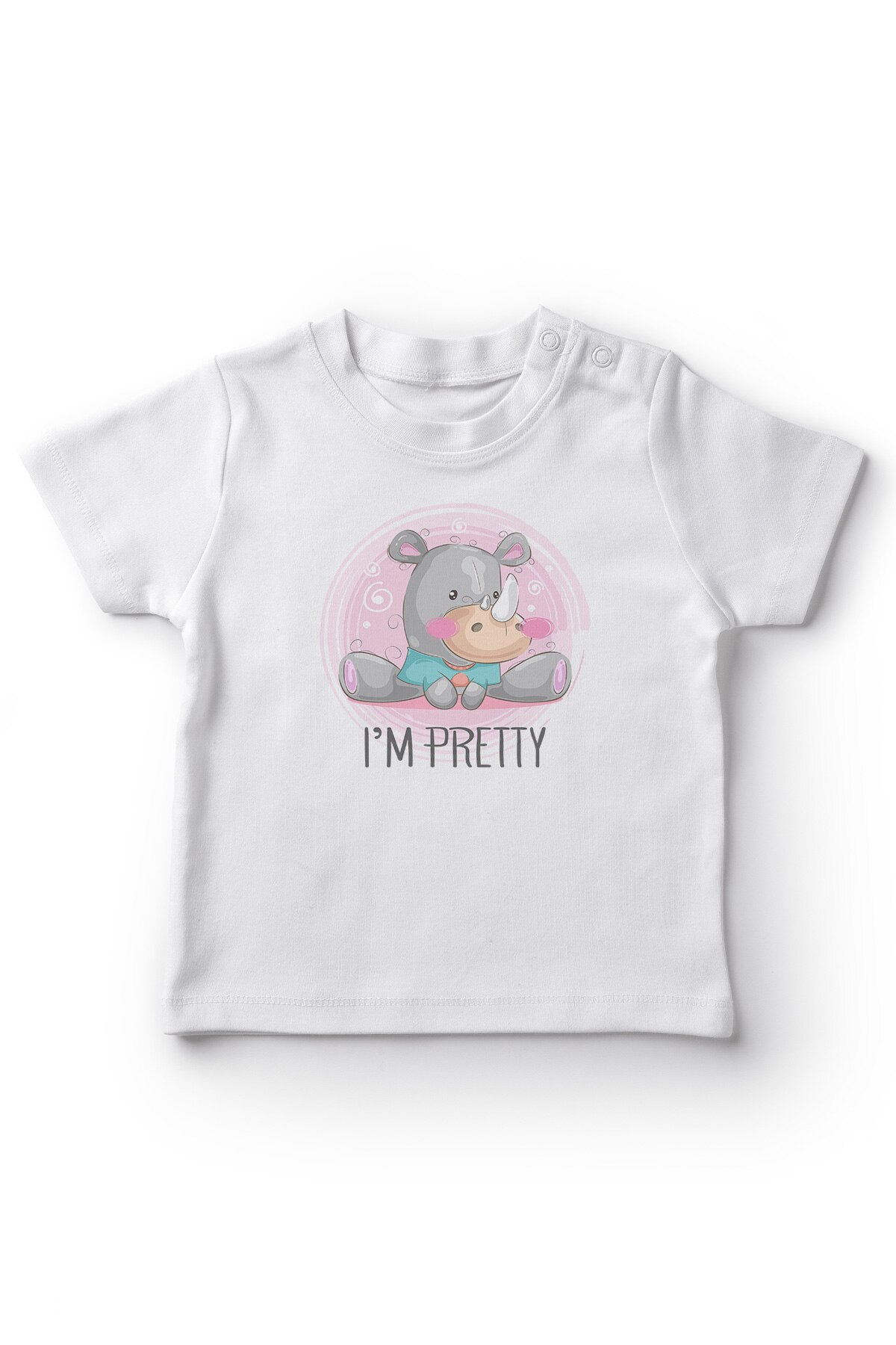 Angemiel baby mooi gergadan meisje baby t-shirt wit