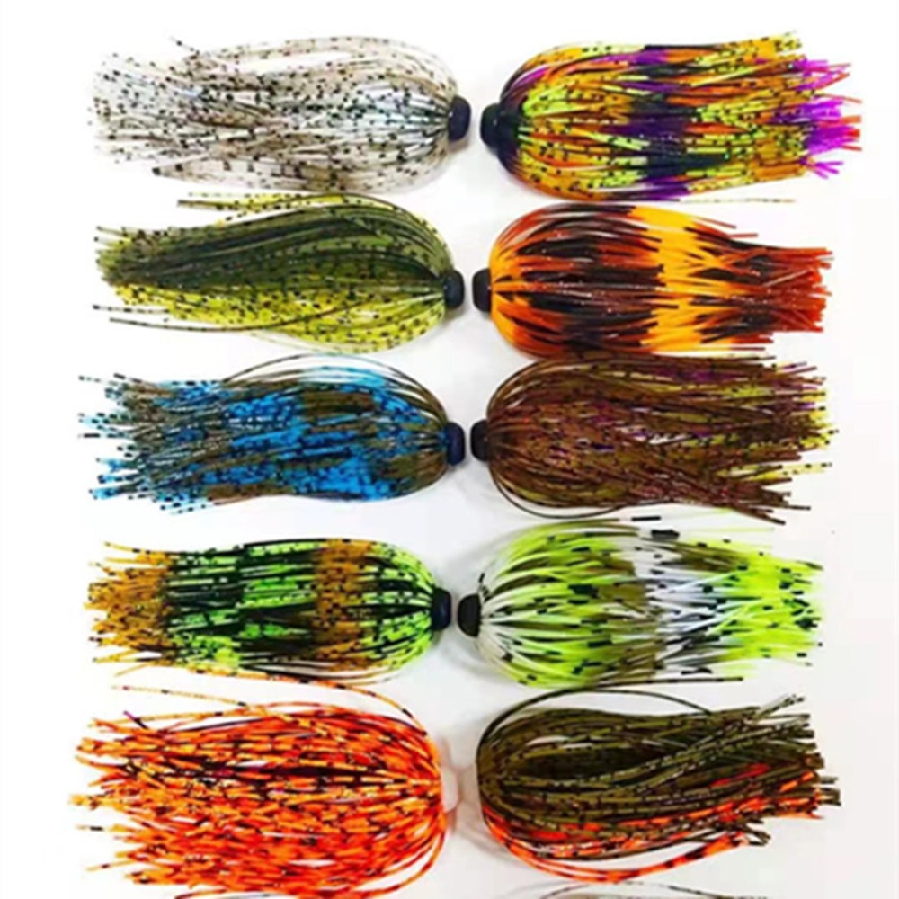 45-Wurzeln-Spinnerbait zum Angeln, Buzzbait, Silikonfaden, Wobbler, Spinner-Köder, Geschwätz-Köder für Barsch, Hecht, Zander für Meeresangeln