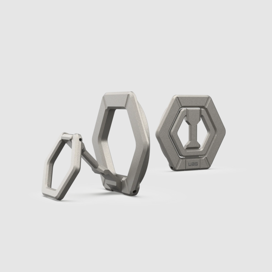 Magnetic Ring Stand for iPhone 16/15/14/13 Pro Max, Removable 360° Rotating Ring Grip & Kickstand for Galaxy S24/S23: Khaki