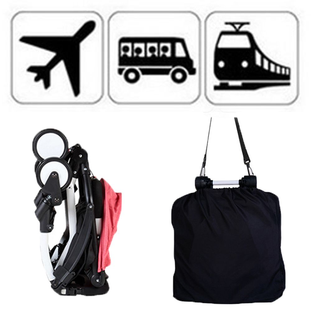 Pieghevole nero leggero anti-polvere passeggino da viaggio spedizione copertura passeggino custodia per carrozzina organizer borsa da viaggio per passeggino