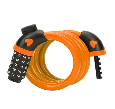Bike Lock 5 Digit Code Combination Bicycle Security Lock 1200 mm x 12 mm Steel Cable Spiral Bike Cycling Bicycle Lock: orange