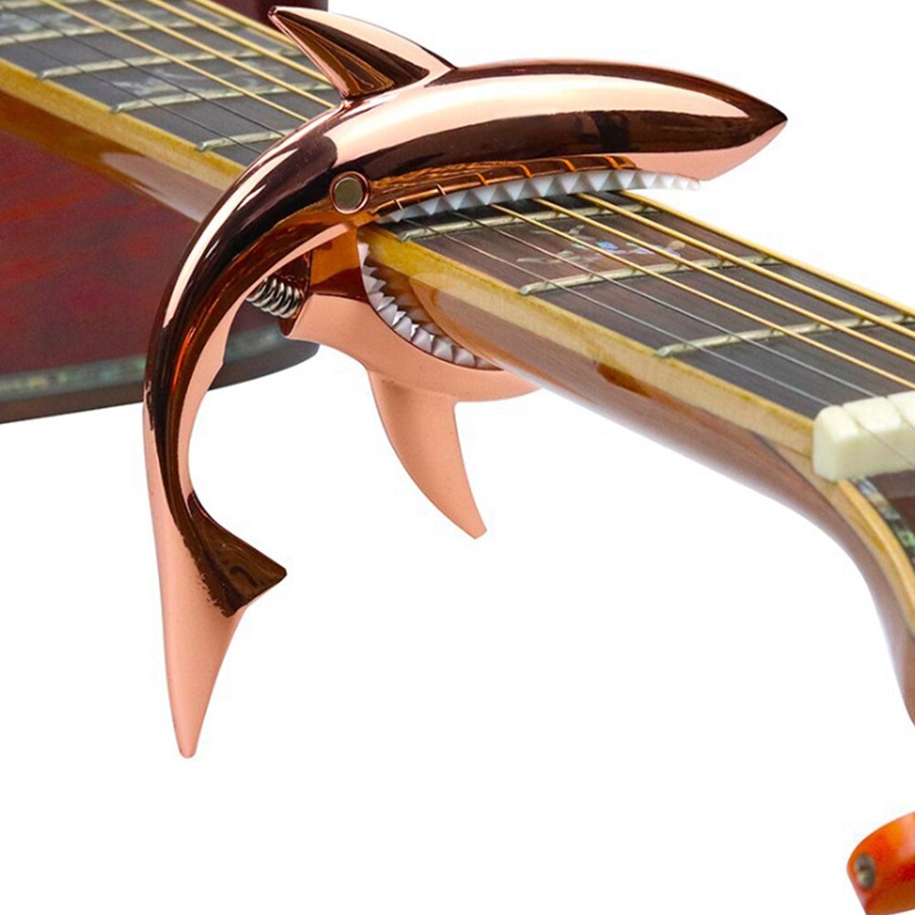Shark Zinc alloy Metal Guitar Capo Quick Change Clamp Key Acoustic Classic Guitar Capo For Tone Adjusting
