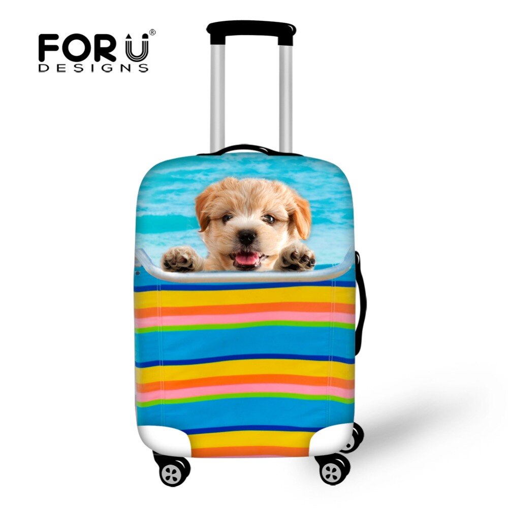 FORUDESIGNS Luggage Cover - Elastic Suitcase Protector - Dustproof Cartoon Print - Fits 18-30 Inch
