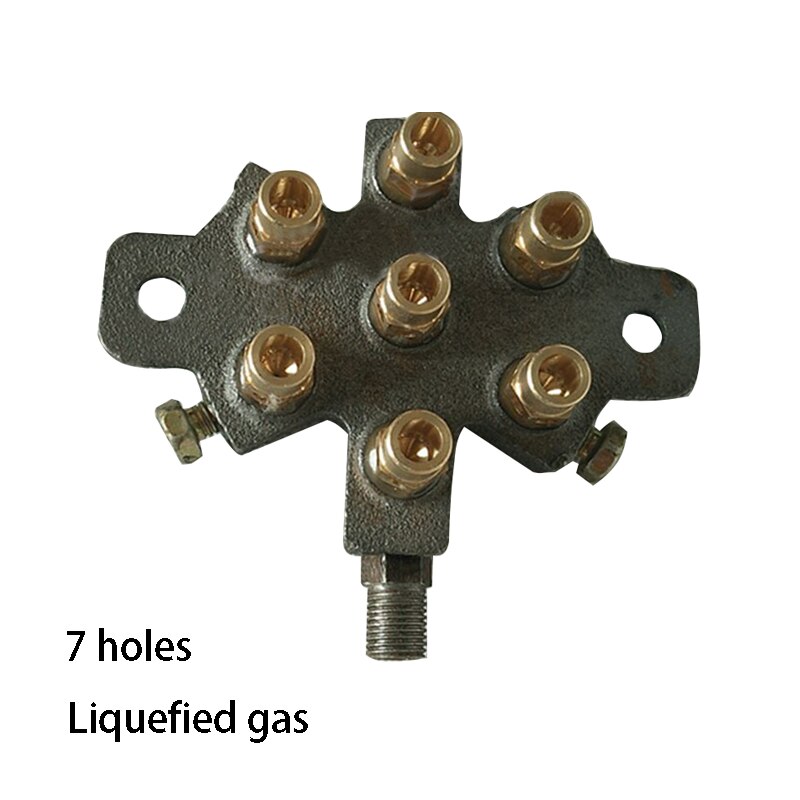 Cast Iron Burner for stove natural gas liquefied oven stove kitchen propane portable gas jet burner stove 4/7 hole 1pc: A