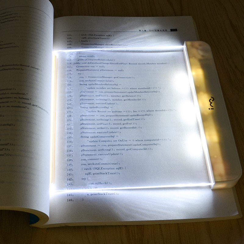 AAA Batterij Bescherming Eye LED Boek Licht Dikte Platte Reading Night Light Aanpassing Verlichting Draagbare Boek Leeslamp