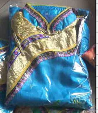 Chinese Traditional Dress Women Cheongsam with Headdress The Qing Dynasty Clothing Princess Costume Stage Costume 17: Blue