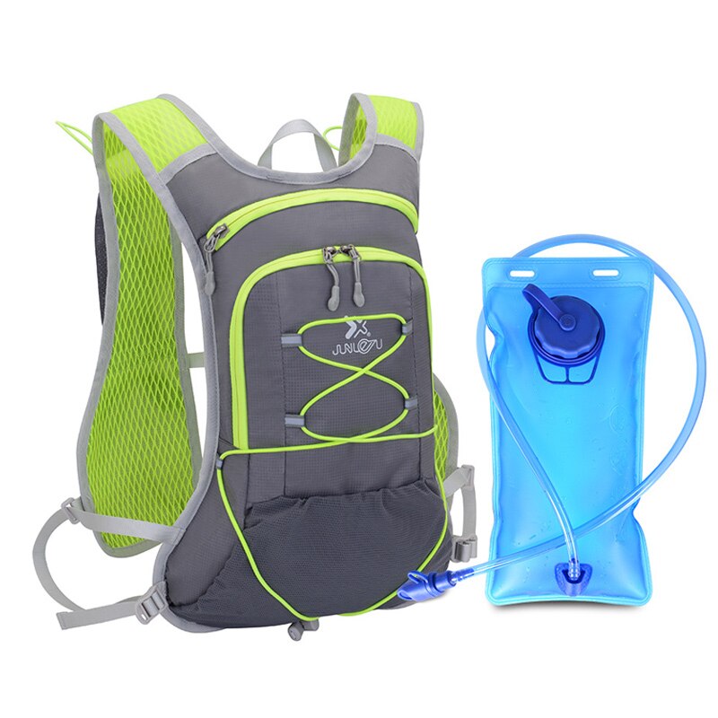 Utomhus cykling ryggsäck med blåsa sport vatten pack resor ryggsäck sport väska camping ridning vandring ryggsäck vatten väska: Grå