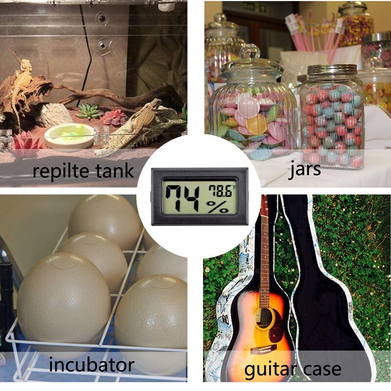 ! 12 Pack Mini Small Digital Electronic Temperature Humidity Meters Gauge Indoor Thermometer Hygrometer LCD Display