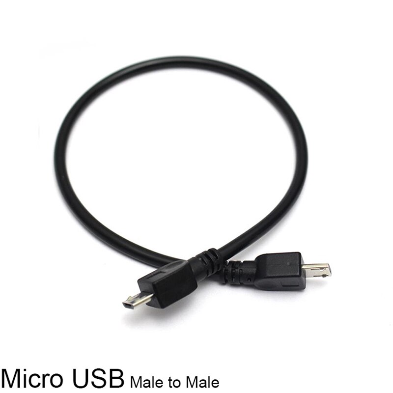 1pc 25cm Micro USB Männlich Zu Micro Männlichen 5Pin Konverter OTG Adapter Daten Kabel Schwarz Farbe