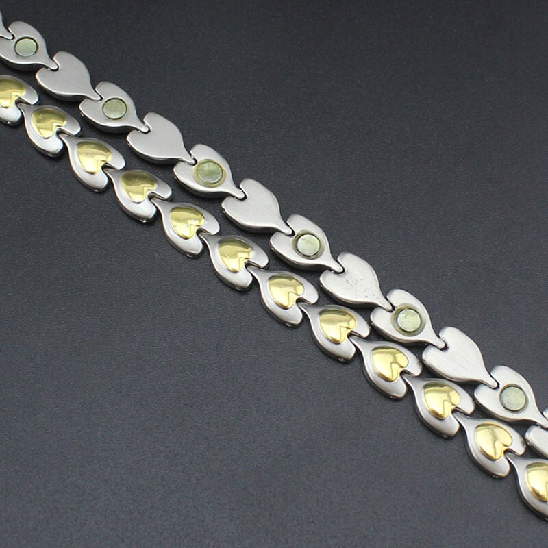 Hapiship Men/Women's 21 Magnetic Energy Stainless Steel Heart Therapy Power Necklace Bestfriend Birthday TG4615