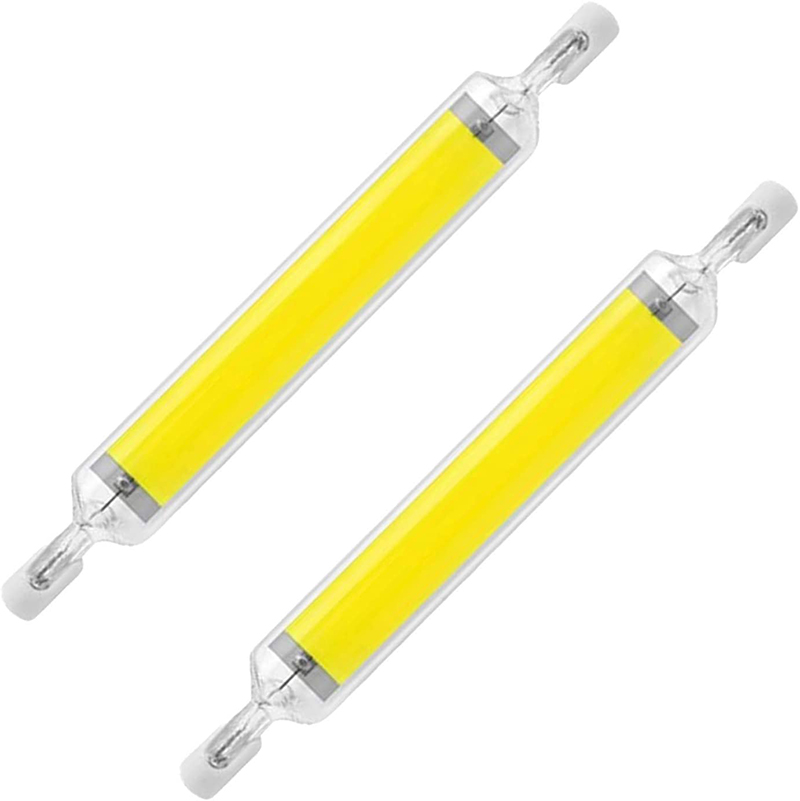 Tubo de cristal COB LED superbrillante R7S 78mm 118mm J78 J118 bombilla LED AC 110V AC 220V reemplazo para el hogar lámpara halógena