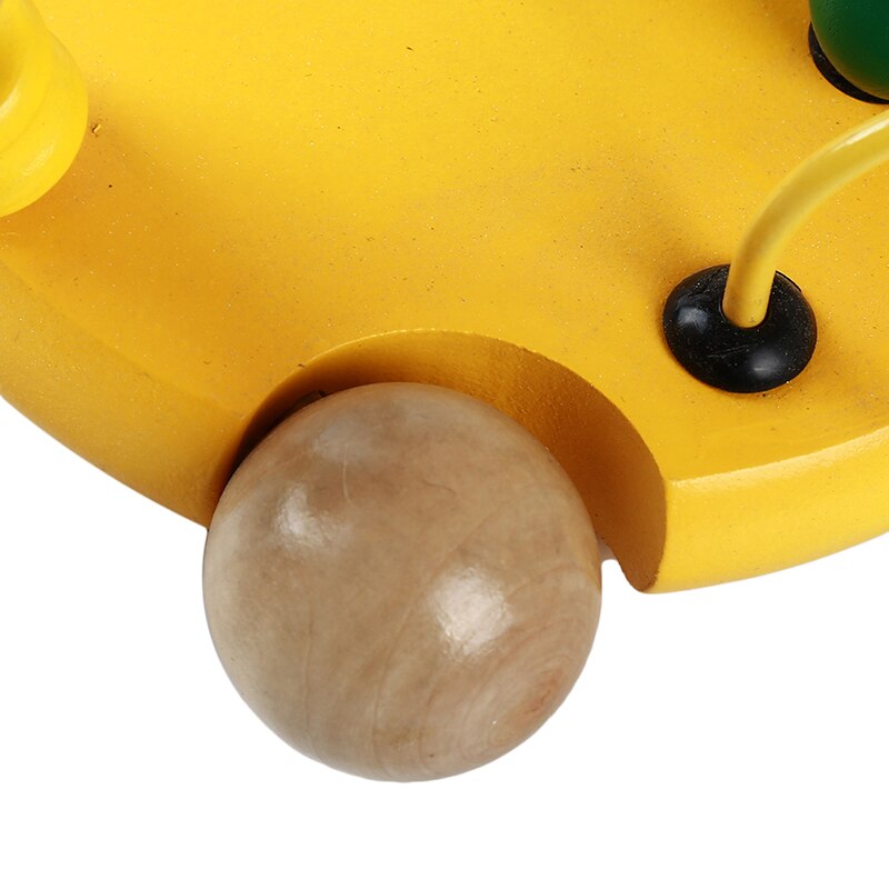 Baby Besds Toys Wooden Baby Animal Pull Car Children Toy Around Beads Maze Wire Circle Game Kids