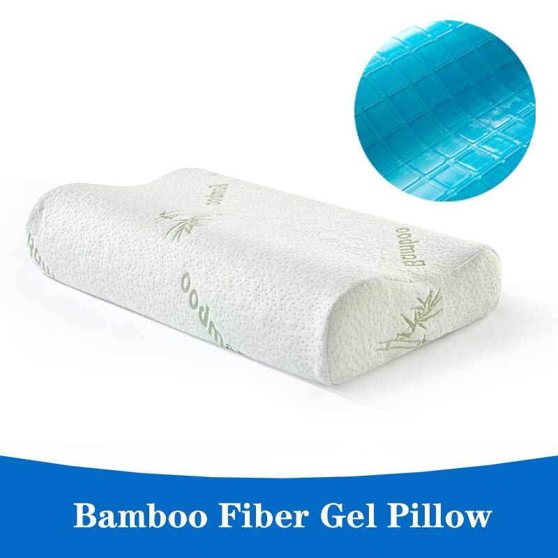 Lato nowa falowana poduszka żelowa poduszka robić spania ochrona szyi masaż z pianki pamięć chłodzenie włókno bambusowe sen poduszka silikonowa