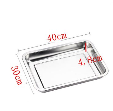 Wire Steaming Kebab Barbecue Mesh Rack BBQ Grill Mesh Tool Net Carbon Stainless Steel deep Square Plate cafeteria Storage trays: Plate 40x30x4.8