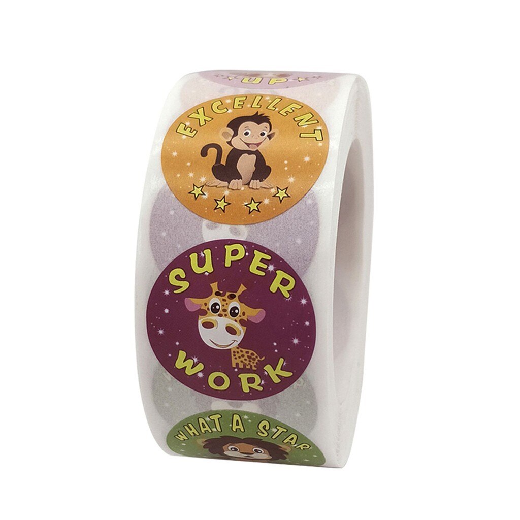 1000pcs School Stickers 1 Inch Teacher Supplies for Classroom, Potty Training Stickers, Motivational Stickers: A