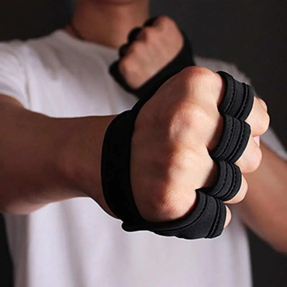 Gymhandsker fitness vægtløftningshandsker mænd kvinder bodybuilding skridsikre halvfingerhandsker håndledsstøtte vægtløftningsudstyr