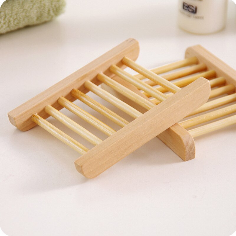 Handgjord trä tvål box ram kontraherade badrum toalett tvål naturlig bambu