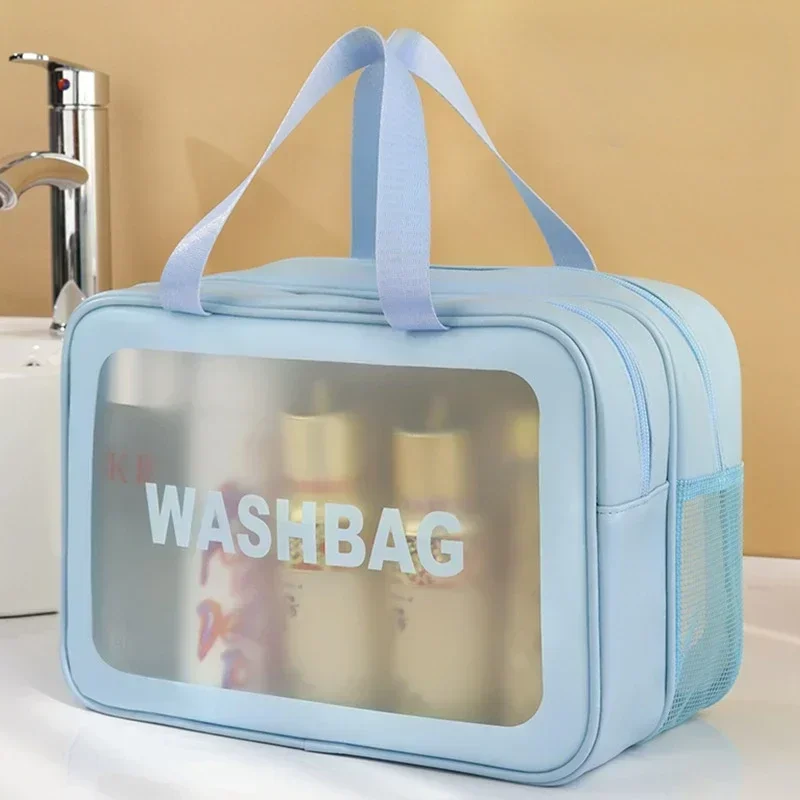 Thick Dry-Wet Separation Partition Toiletry Bag Portable Double-Layer Cosmetic Storage Bag for Travel, Beach, Pool Bathing