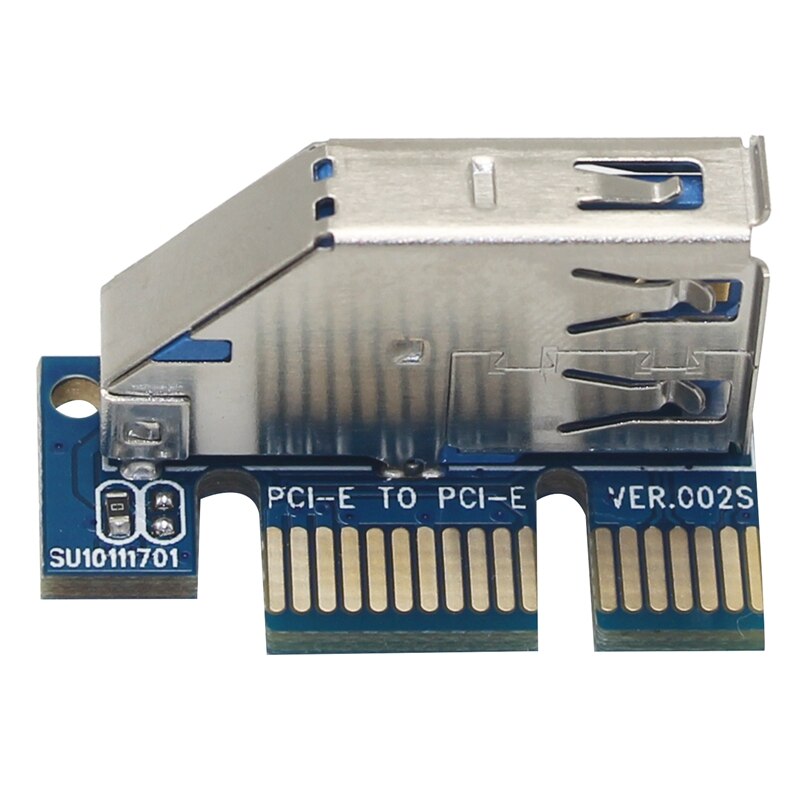 UEX101 PCI-E X1 om X1 Extension Riser Card Adapter met USB3.0 Kabel