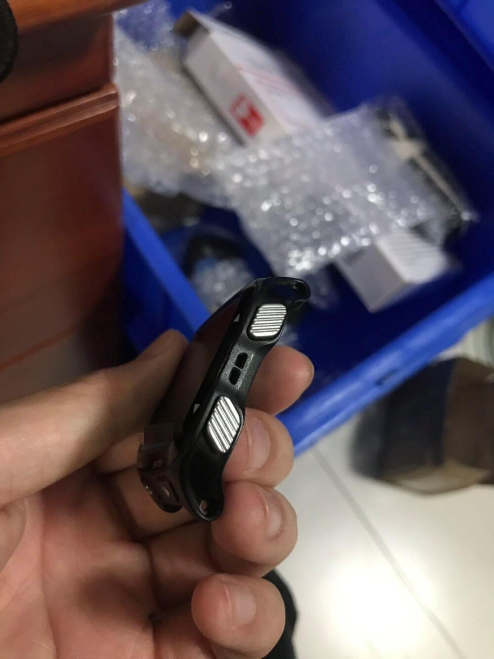 Pour Garmin Forerunner 920XT GPS montre avant boîtier couvercle en verre avec écran LCD, couleur noir/bleu 90%